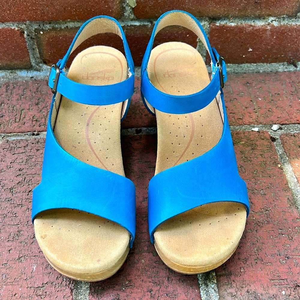 Turquoise blue Dansko sandals. Size 6 (US)/ 36